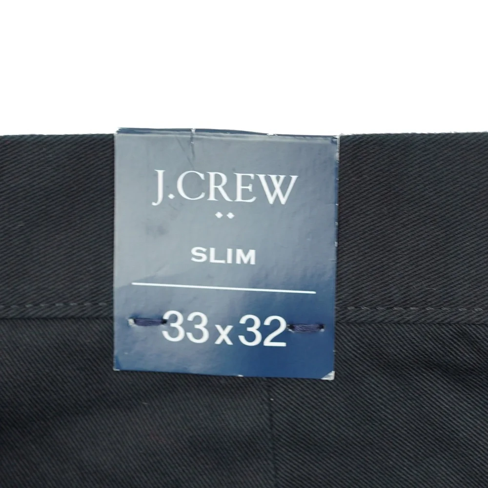 New JCREW Mens 33 / 32 Slim-Fit Flex Chino Pants in Black $79 H3167 - Picture 7 of 8